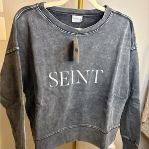 NWT SEINT Women's Gray Sweatshirt